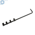 Set of 2 Black Straight Mud Flap Hangers for Semi Truck (30")