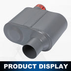 2.5" Inlet/Outlet Race Performance Chambered Exhaust Muffler Pair for