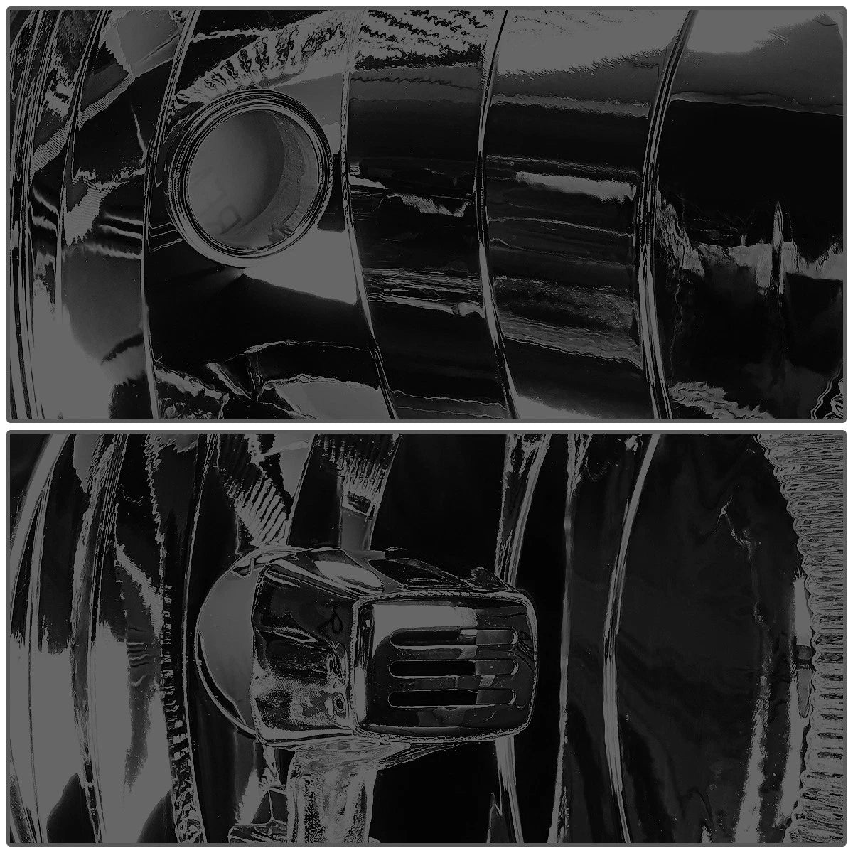 Pair of Tinted Housing Clear Corner Headlights for Chevy Silverado (2007–2014)