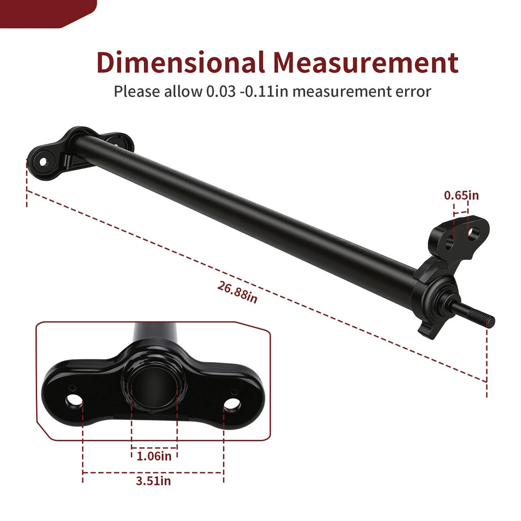 Front Black Steering Shaft for Kawasaki KFX450R (2008–2014) 39114-0012-21