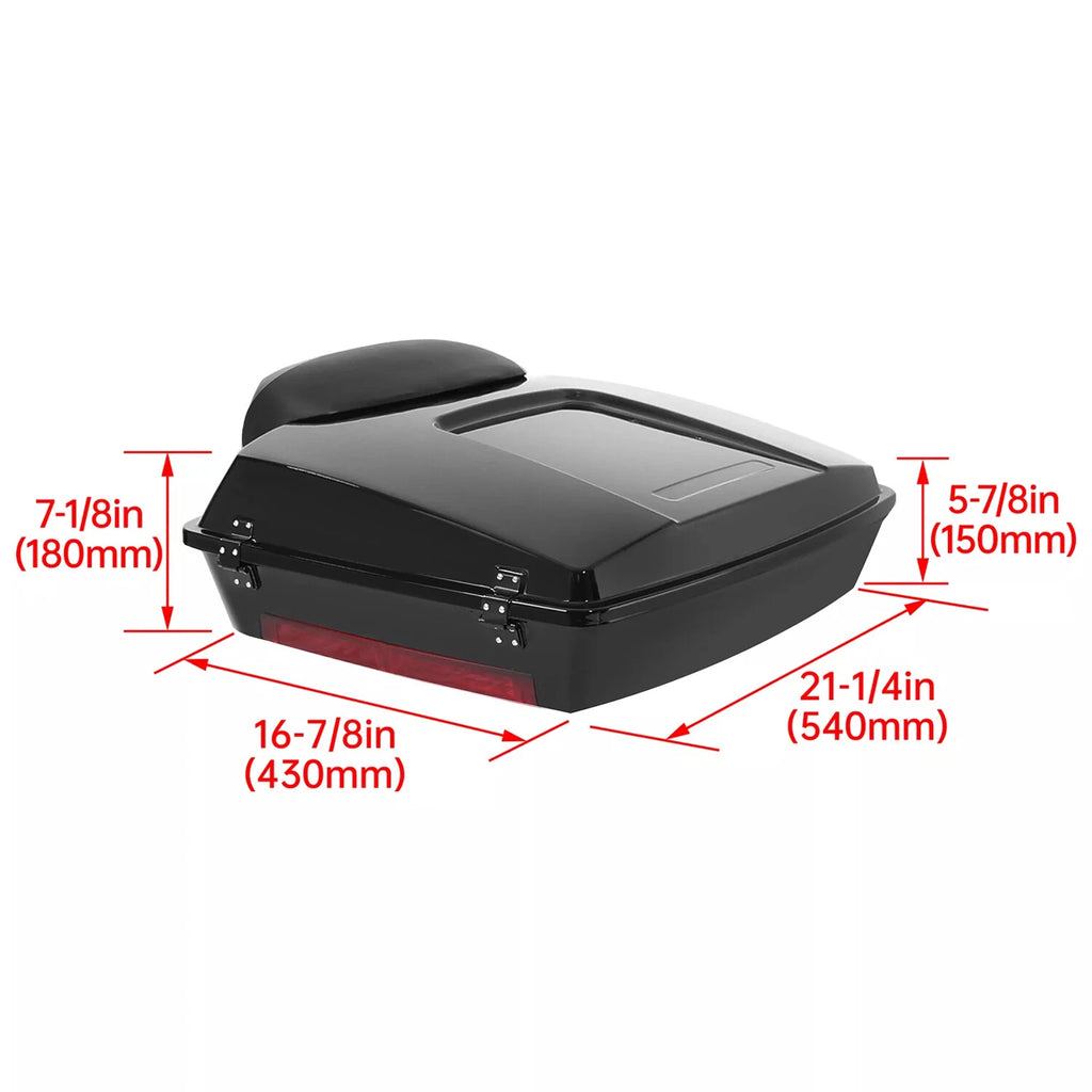 Razor Luggage Trunk Mount Rack Backrest for Harley Road Glide (1997–2008)