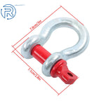 10 Pcs 1/2'' D Ring Anchor Shackles WLL 2T Galvanized Screw Pin Clevis