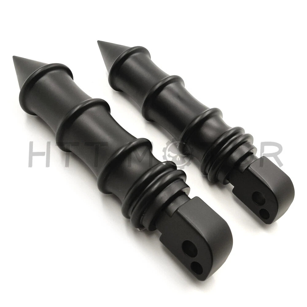 Spike Bamboo Footpegs for Harley Softail Fat Boy FLFB, Fat Bob FXFB (2018–2023)