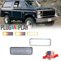 Clear Switchback LED Parking Signal Lights for Ford Bronco F150 F250 F350 (1980–1986)