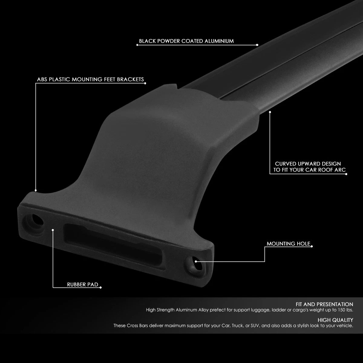 Set of 2 Roof Rack Cross Bars for Buick Envision (2016–2018)