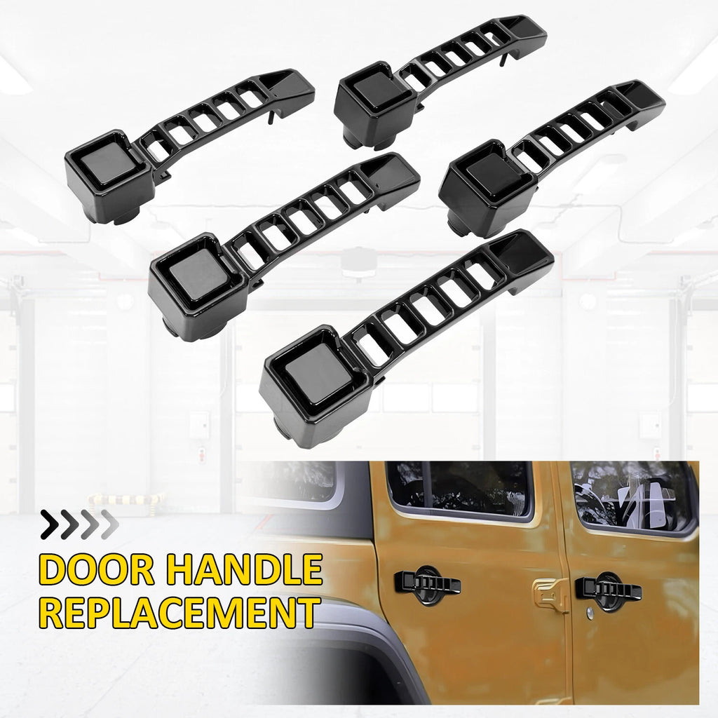 Set of 5 Exterior Door Handles for Jeep Wrangler JK/JKU (2007–2018)