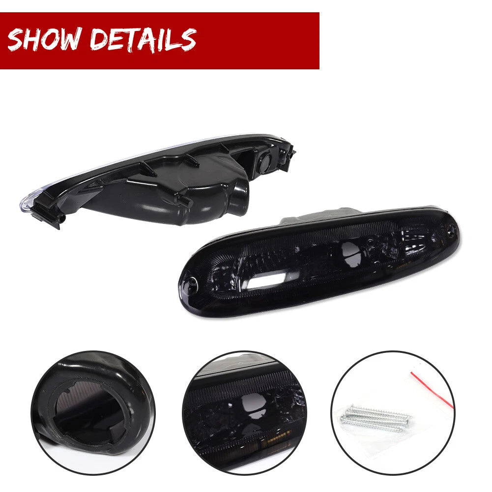 Set of 2 Smoked Turn Signal Lights for Mazda MX-5 Miata (1990–1997)