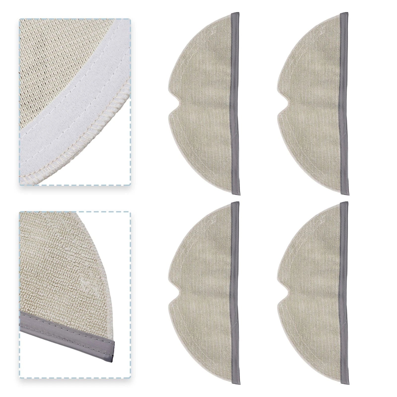 Set of 4 Microfibre Pads for Q8 MAX MAX Plus Robot Vacuum Cleaner