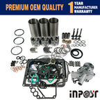STD Overhaul Rebuild Kit for Kubota D722 Engine (with water pump)
