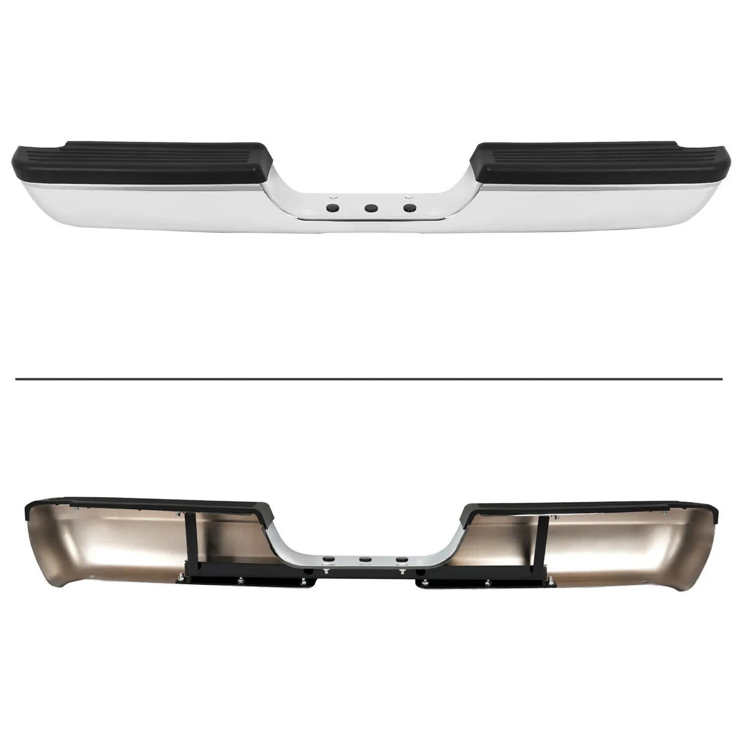 Chrome Rear Step Bumper Assembly for Dodge Ram 1500 2500 3500 (1994–2002)