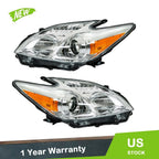 Set of 2 Headlight Replacement for Toyota Prius (2012–2015) Halogen Clear Lens