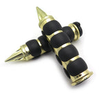 HTTMT Gold Billet Aluminum Rubber 7/8" Handlebar Grips for Honda CBR 600