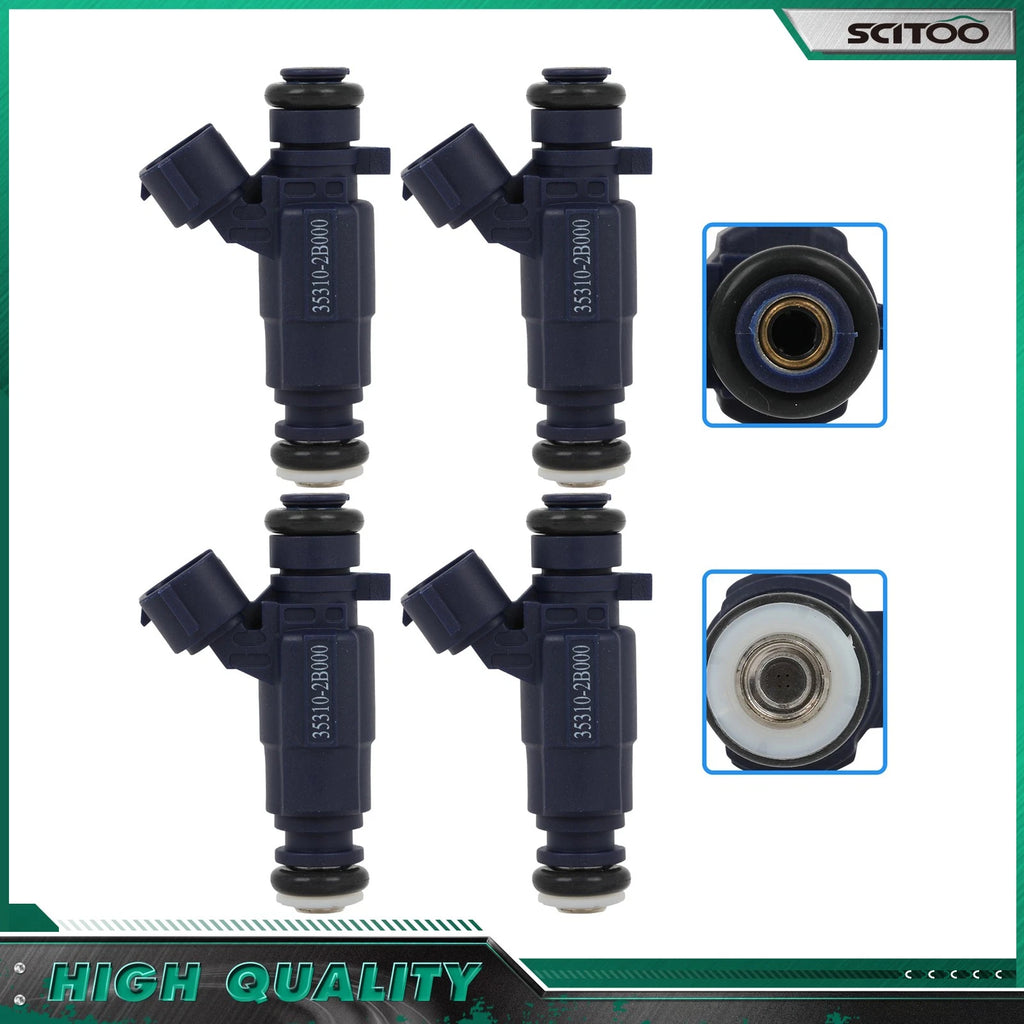 Set of 4 Fuel Injectors for Kia Soul (2010–2011) 353102B000