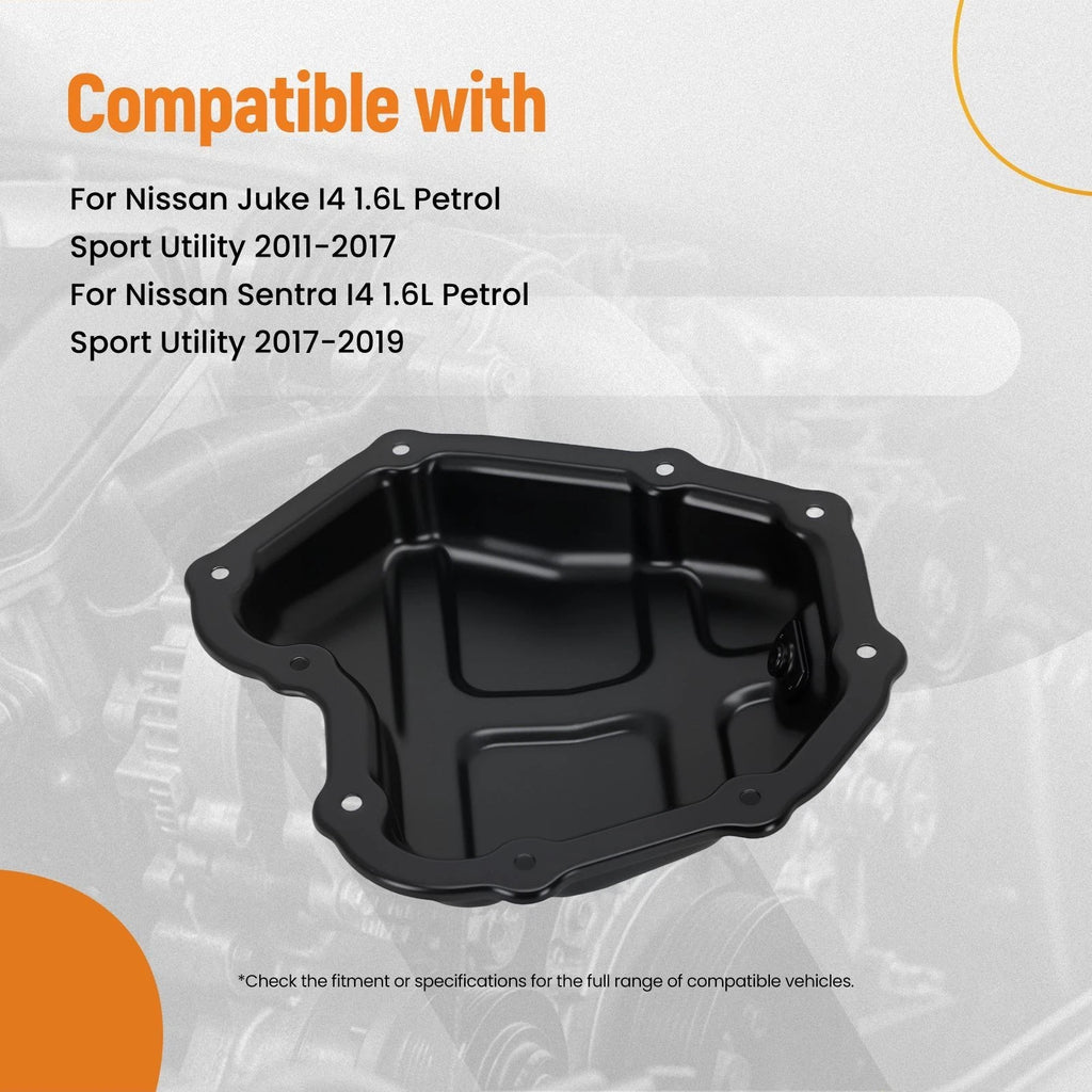 Oil Sump Pan for Nissan Juke/Sentra 1.6L Petrol (2011–2019) Steel