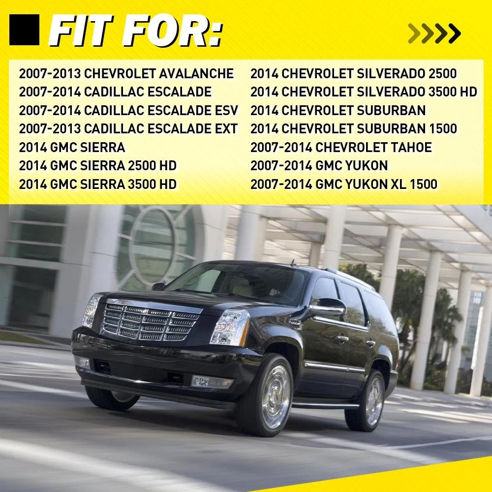 Set of 4 Silver Inner Door Handles for GMC Sierra 2500 HD 3500 HD (2014)