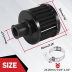 4Pcs Cold Air Intake Filter for Turbo Vent Crankcase Valve Cover