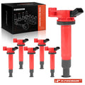 6 Pack Red Ignition Coils for Toyota Camry and Highlander (2002–2006)
