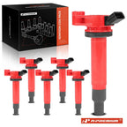 6 Pack Red Ignition Coils for Toyota Camry and Highlander (2002–2006)