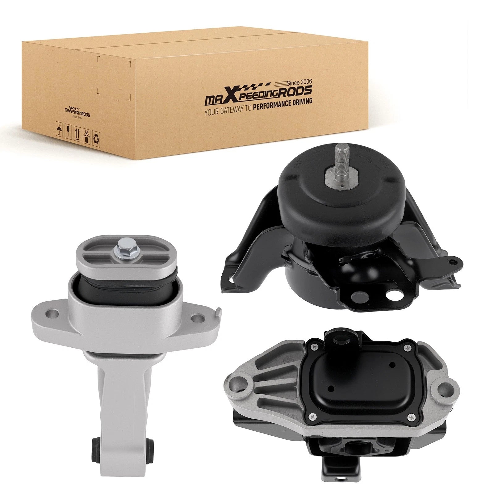 3X Engine Motor & Torque Strut Mount Set for Hyundai Sonata (2011–2014)