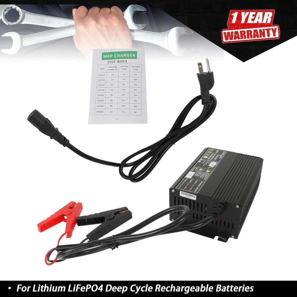 Charger for LiFePO4 48V Deep Cycle Batteries (Compatible Models)