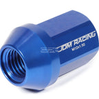 20 PCS Closed End M12x1.5 35mm Tall Blue Aluminum Lug Nuts + Adapter