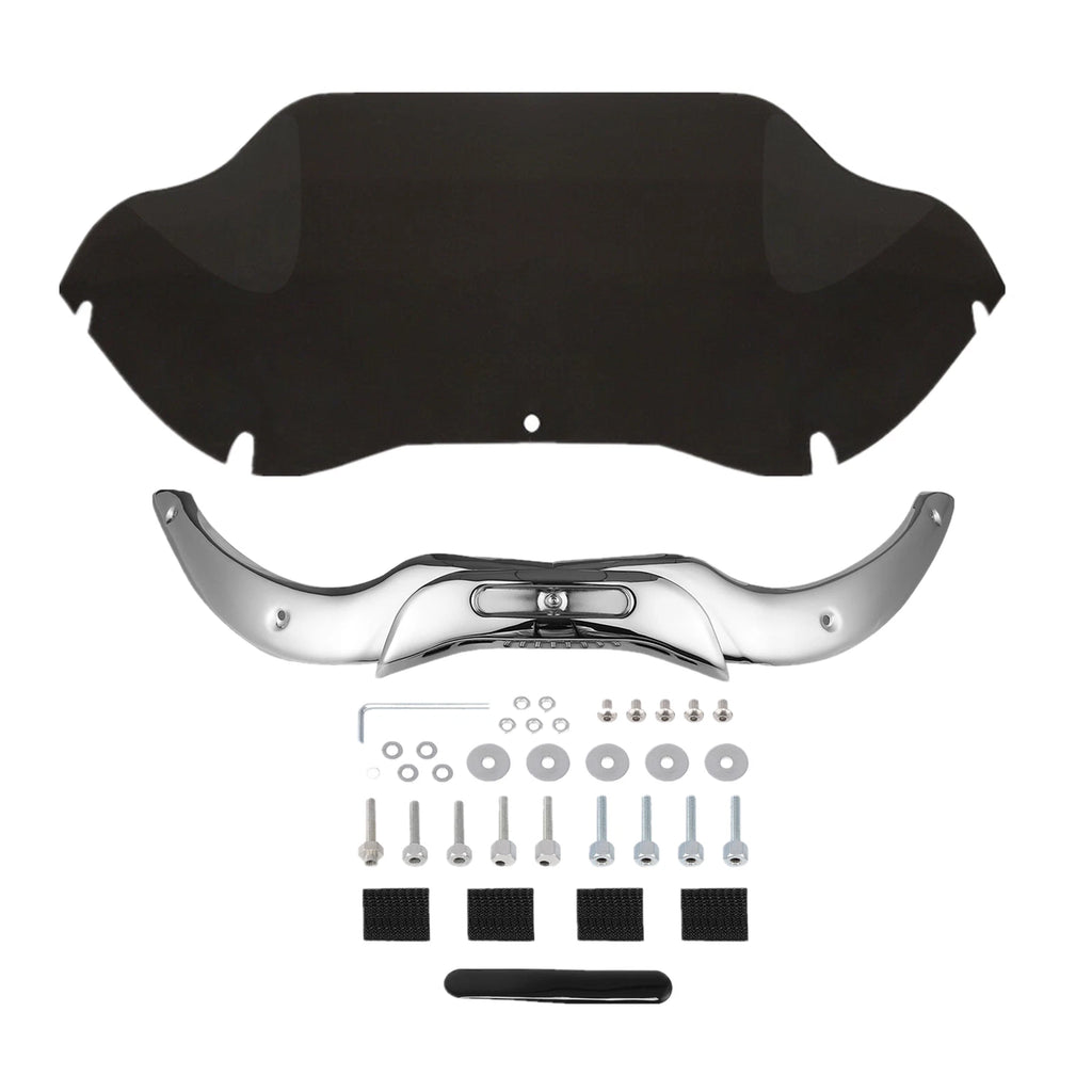 9.5'' Windshield Windscreen & Trim for Harley Touring Road Glide FLTR (2004–2013)