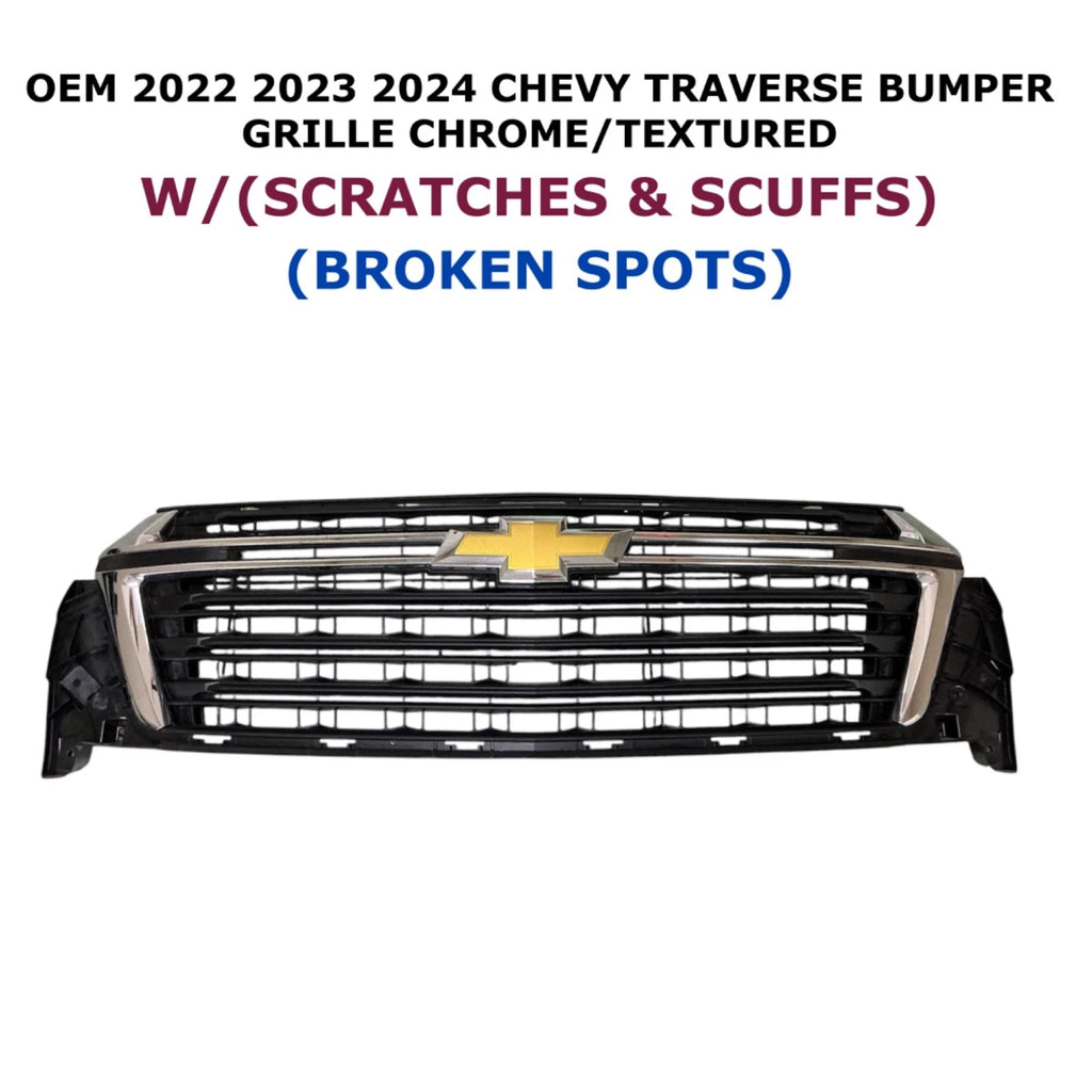 Bumper Grille for Chevy Traverse (2022–2024) Chrome/Textured