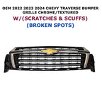 Bumper Grille for Chevy Traverse (2022–2024) Chrome/Textured