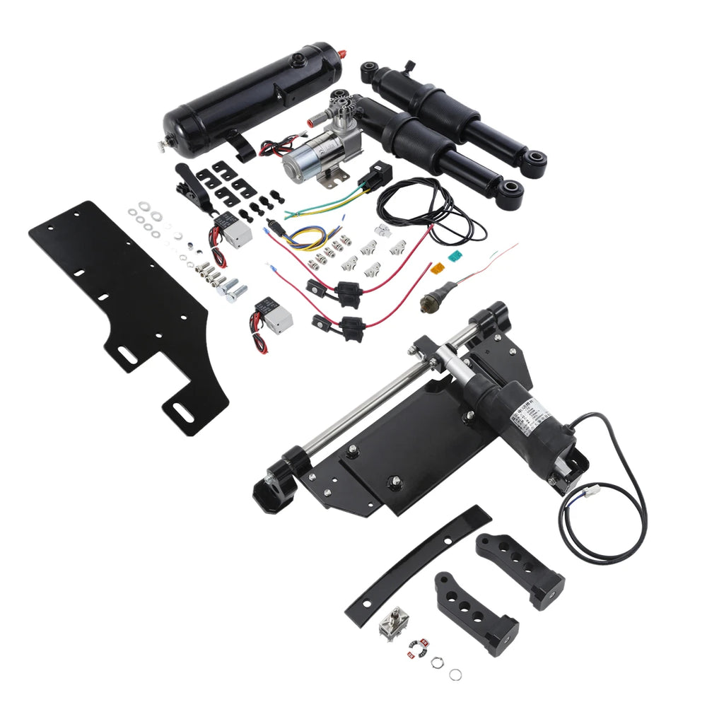 Electric Center Stand & Air Ride Suspension & Air Tank for Harley Touring (2009–2016)