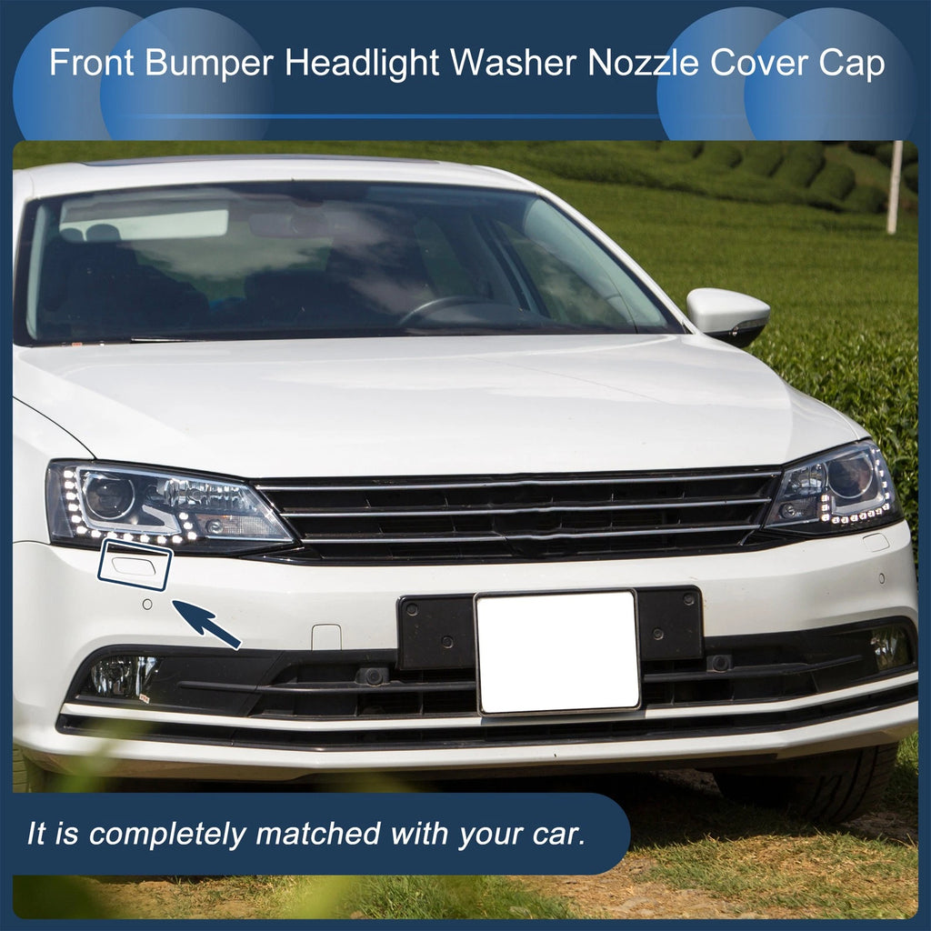 Front Right Washer Nozzle Cover Cap for Volkswagen Jetta A6 (2011–2014) White