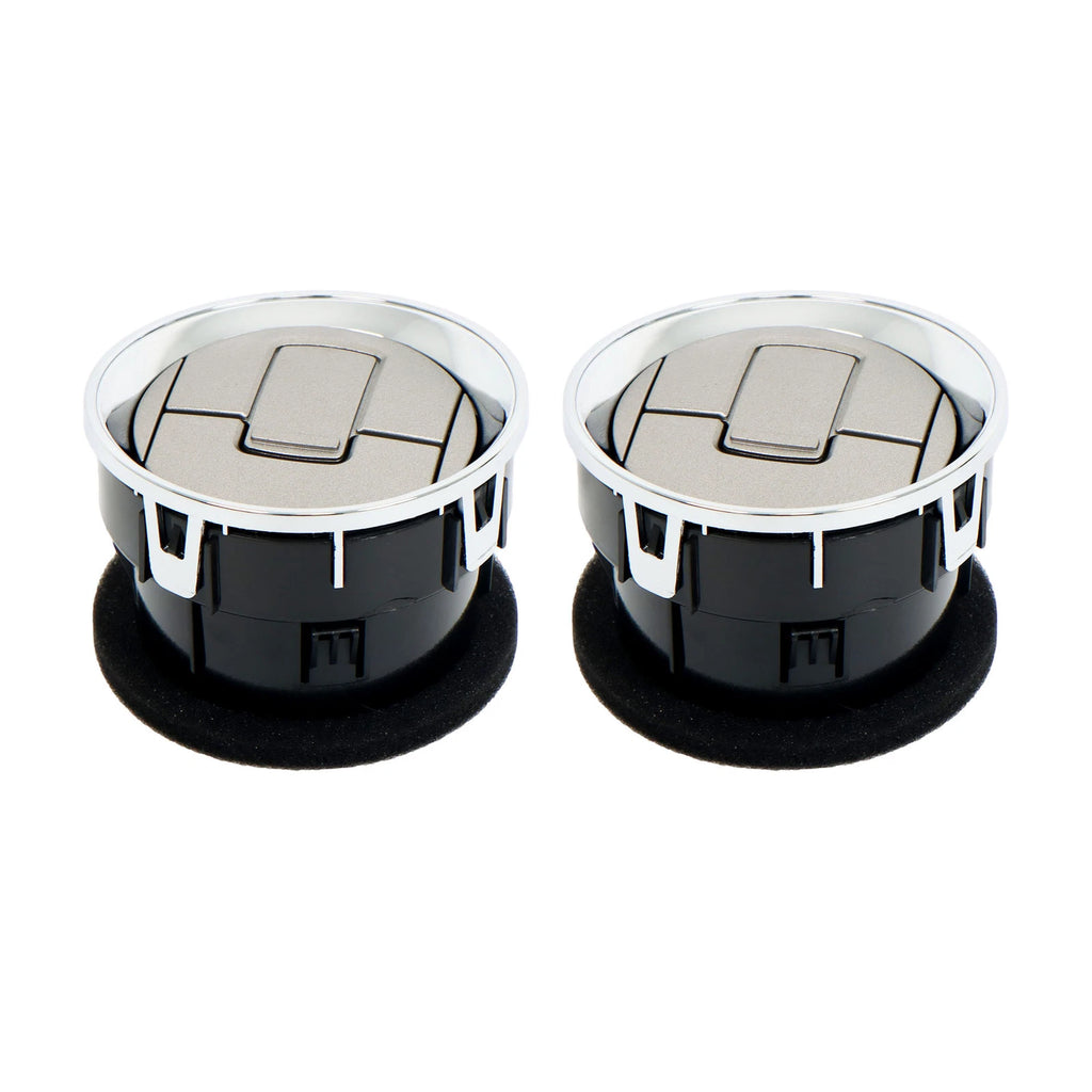 Set of 2 Chrome Dashboard AC Heater Air Vents for Ford F-150 (2009–2014)