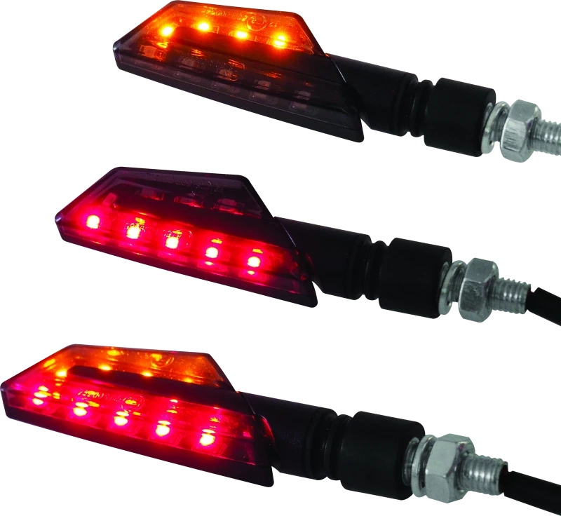 BikeMaster Tanto Turn Signal Rear LED Indicators for Motorcycle (111mm)