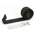 2" Black Lava Header Manifold Exhaust Heat Wrap Tape (10M/32.8FT)