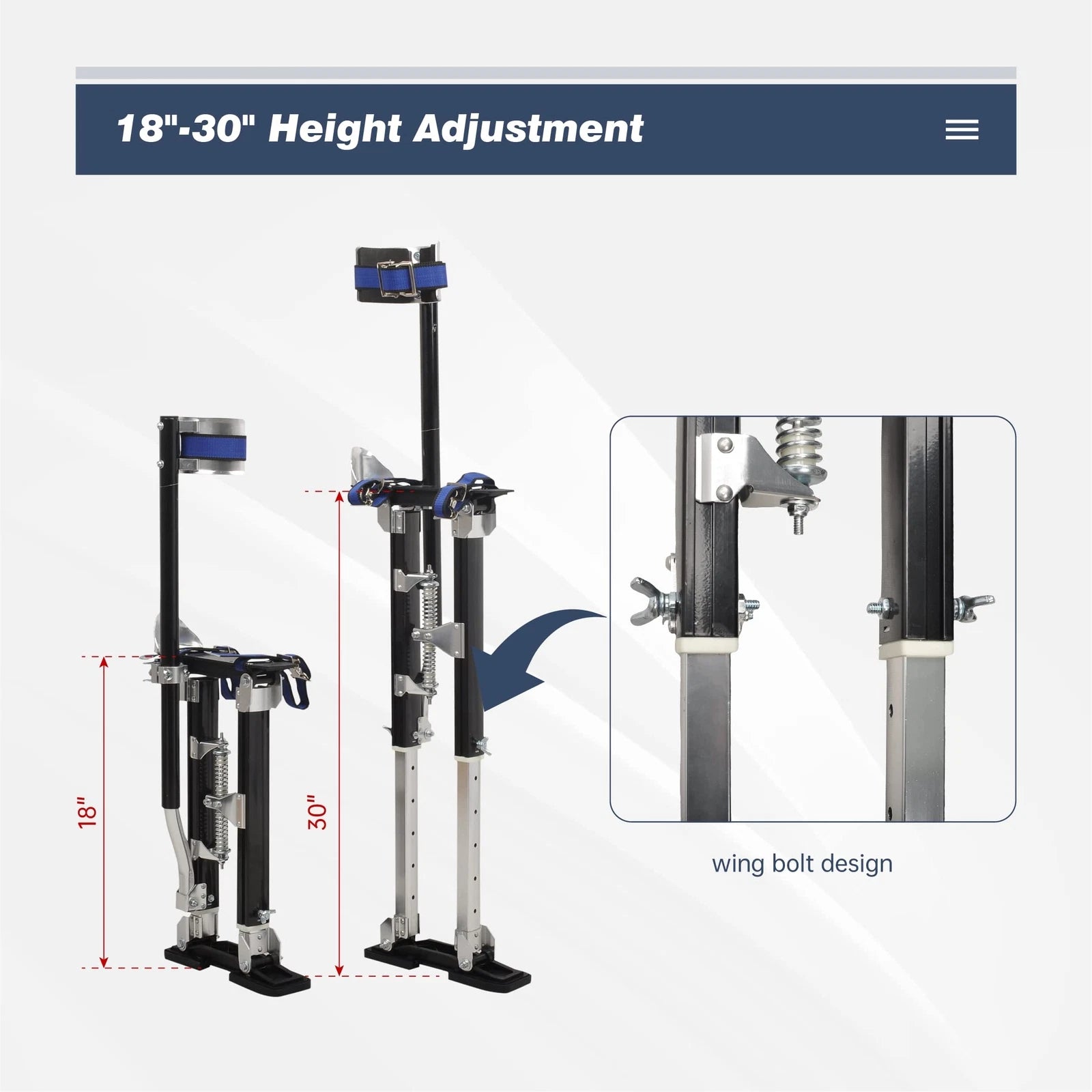 Drywall Stilts for Taping Painting (18-30 Inch)