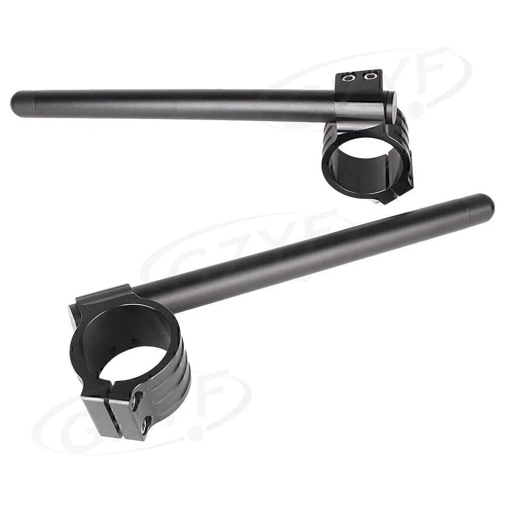 51mm Clip On Handlebar Fork Tubes  Black for Motorcycle Universal