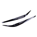 Headlight Eyebrow Eyelid Trim for BMW 5 Series G30 M5 F90 2017-2020 Black