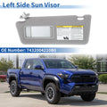 Left Sun Visor for Toyota Tacoma (2005–2015) Gray w/ Vanity Mirror & Light