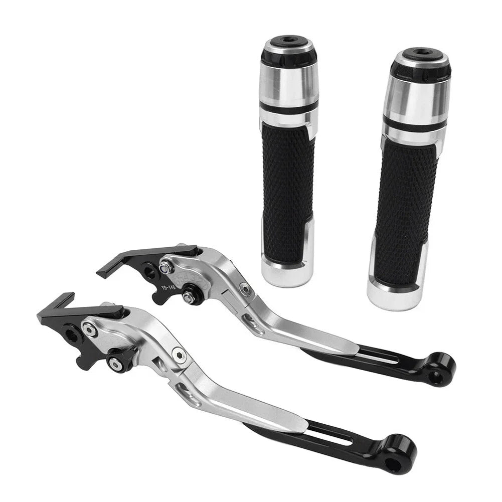 Silver Extendable Brake Clutch Levers Grip Set for BMW S1000R S1000RR (2010-2023)