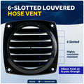 6-Slotted Louvered Flush Hose Ventilators for Universal Applications (3-Inch)