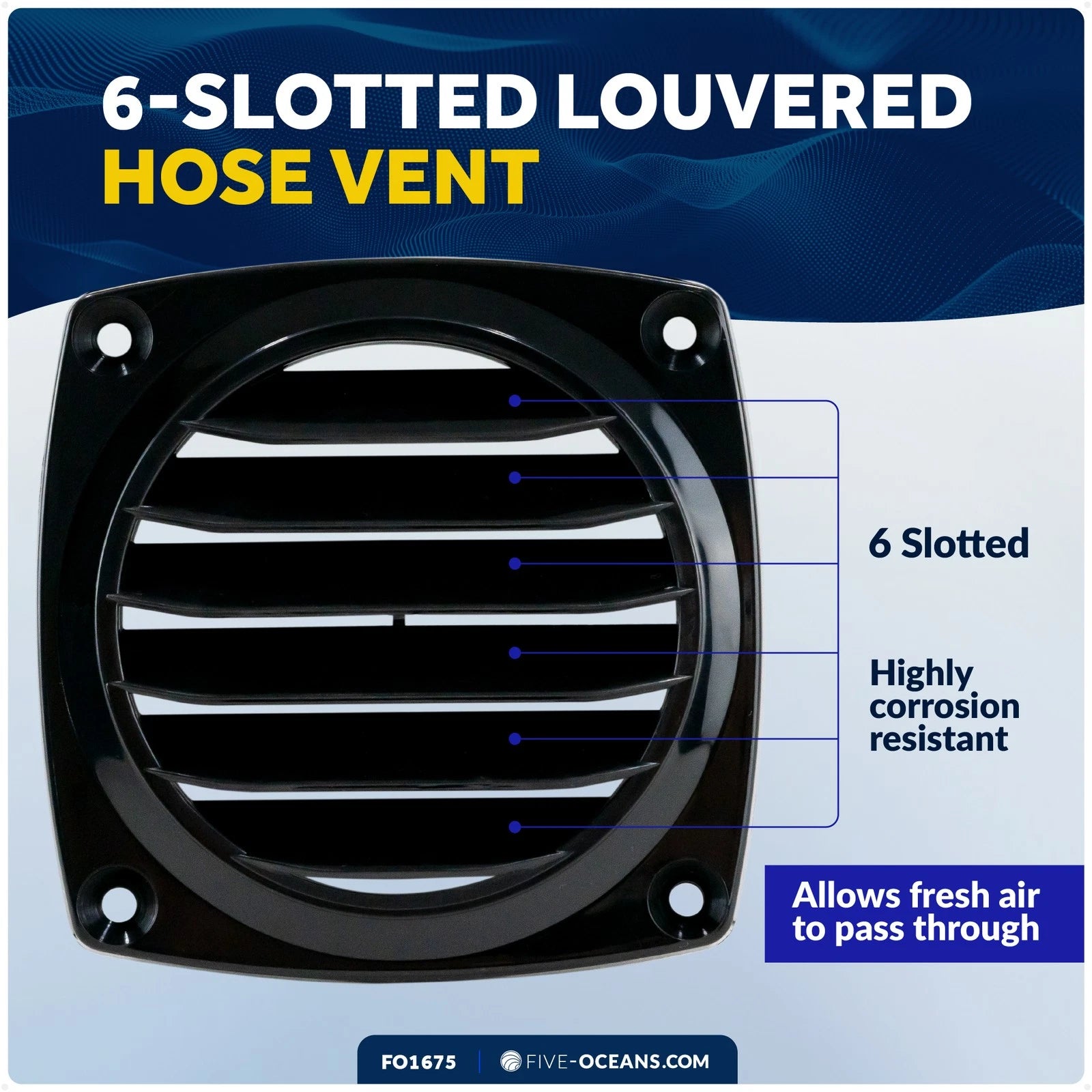 6-Slotted Louvered Flush Hose Ventilators for Universal Applications (3-Inch)