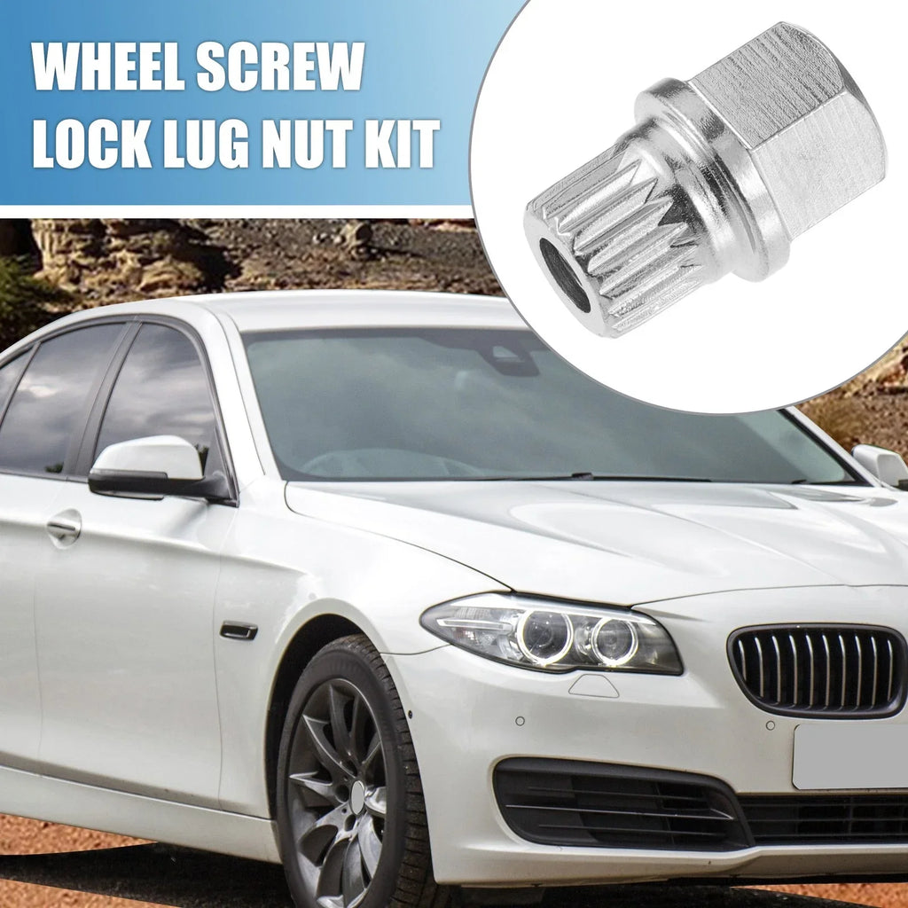 35/19PT Wheel Screw Lock Lug Nut Kit with Socket Protector for BMW