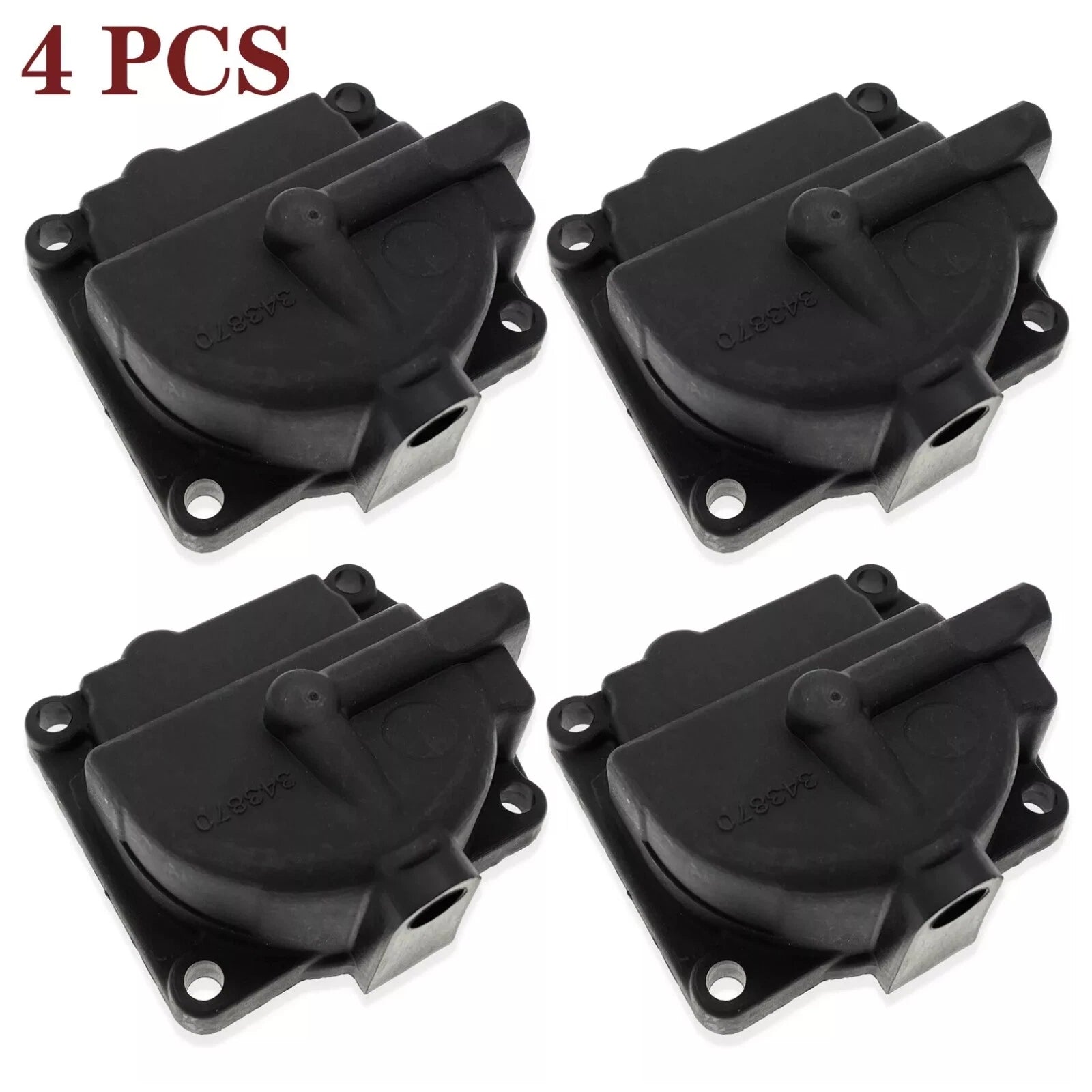 Set of 4 Carburetor Float Bowl Chambers for OMC Johnson Evinrude (433000, 0433000, 766418)