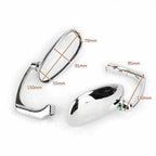 1-Pair M8 M10 Retro L-Bar Rearview Mirrors for Cafe Racer Bobber (CHR SG)