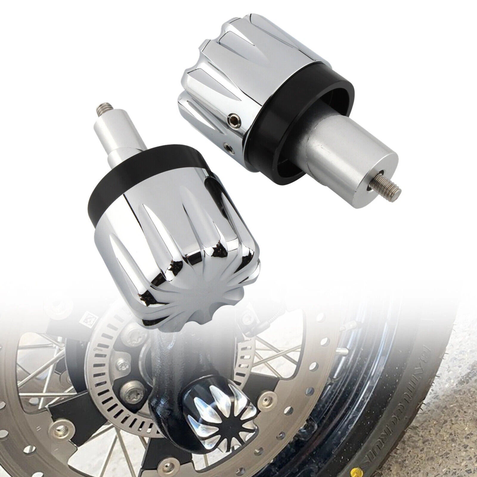 Axle Slider Wheel Protect Guard B-Chrome for BMW R Nine T R9T (2020–2021)