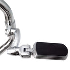 Chrome 1 1/4" Gear Skull FootPeg Clamp for Harley Sportster Touring (D)