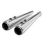 Chrome Megaphone Slip-On Exhaust Pipes for Harley Touring Street Glide (2017–2025)