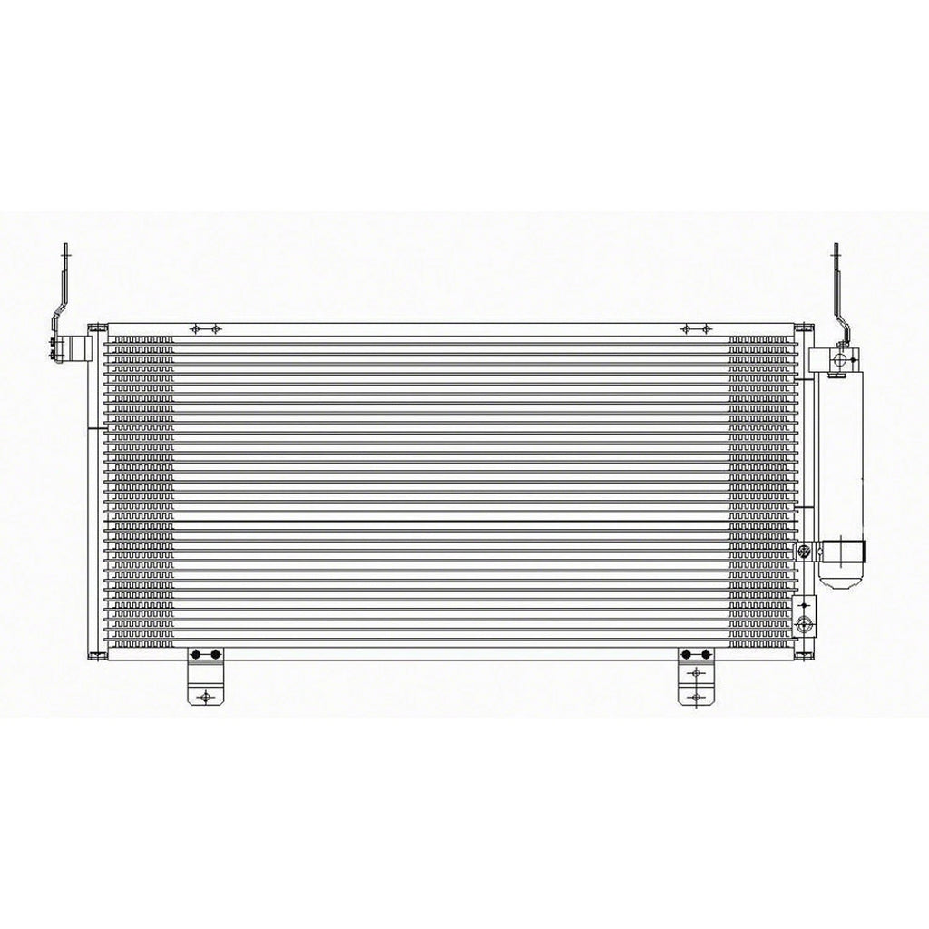 Replacement A/C Condenser w/Receiver Drier For 2004-2009 Mitsubishi Galant