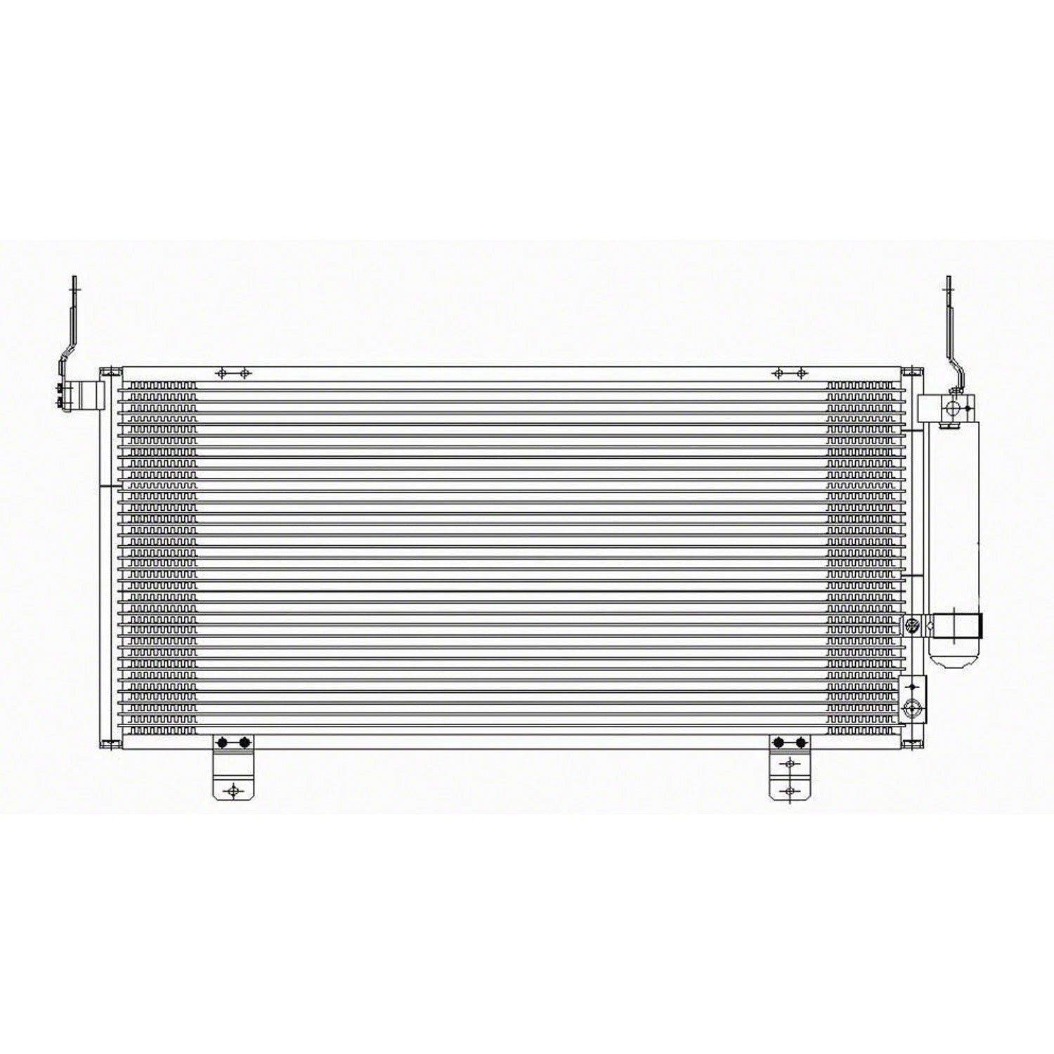 Replacement A/C Condenser w/Receiver Drier For 2004-2009 Mitsubishi Galant