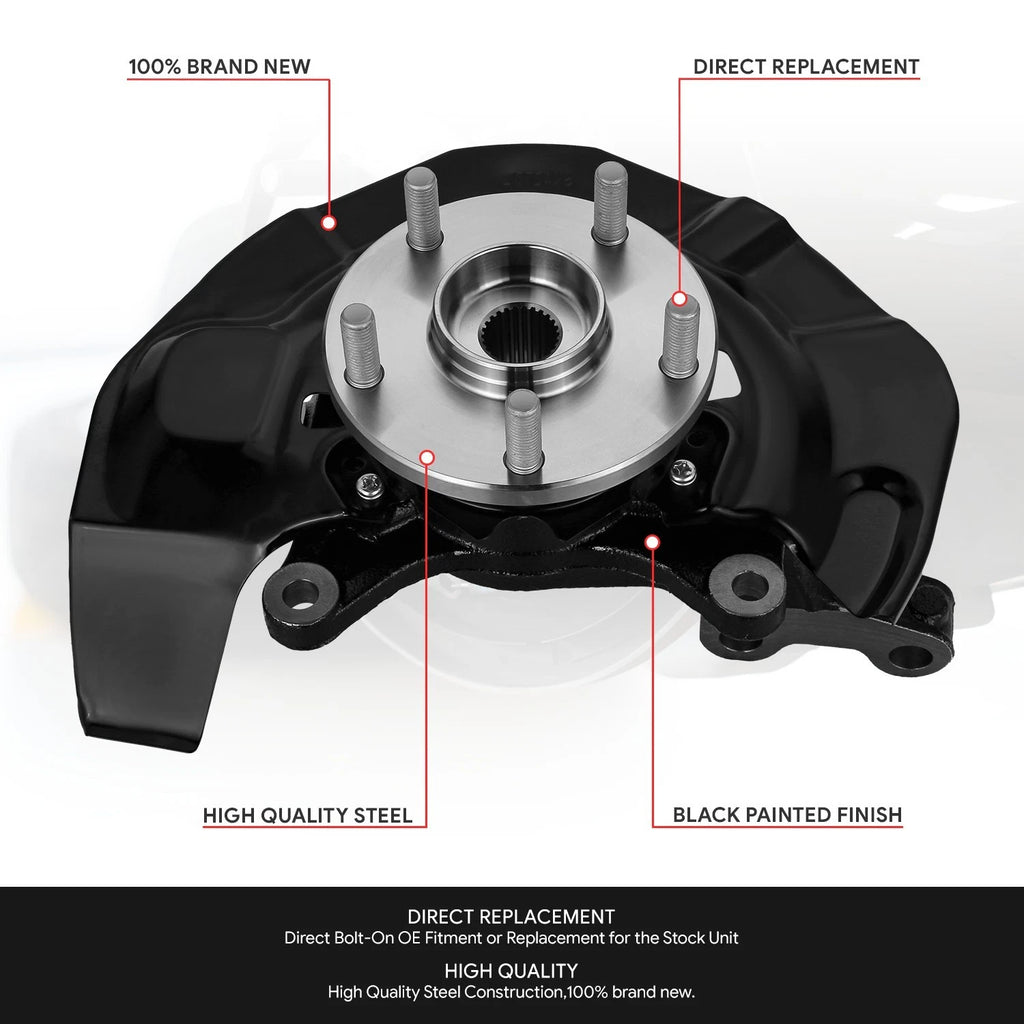Front Passenger Right Loaded Wheel Bearing Knuckle for Toyota Highlander (2004–2007)