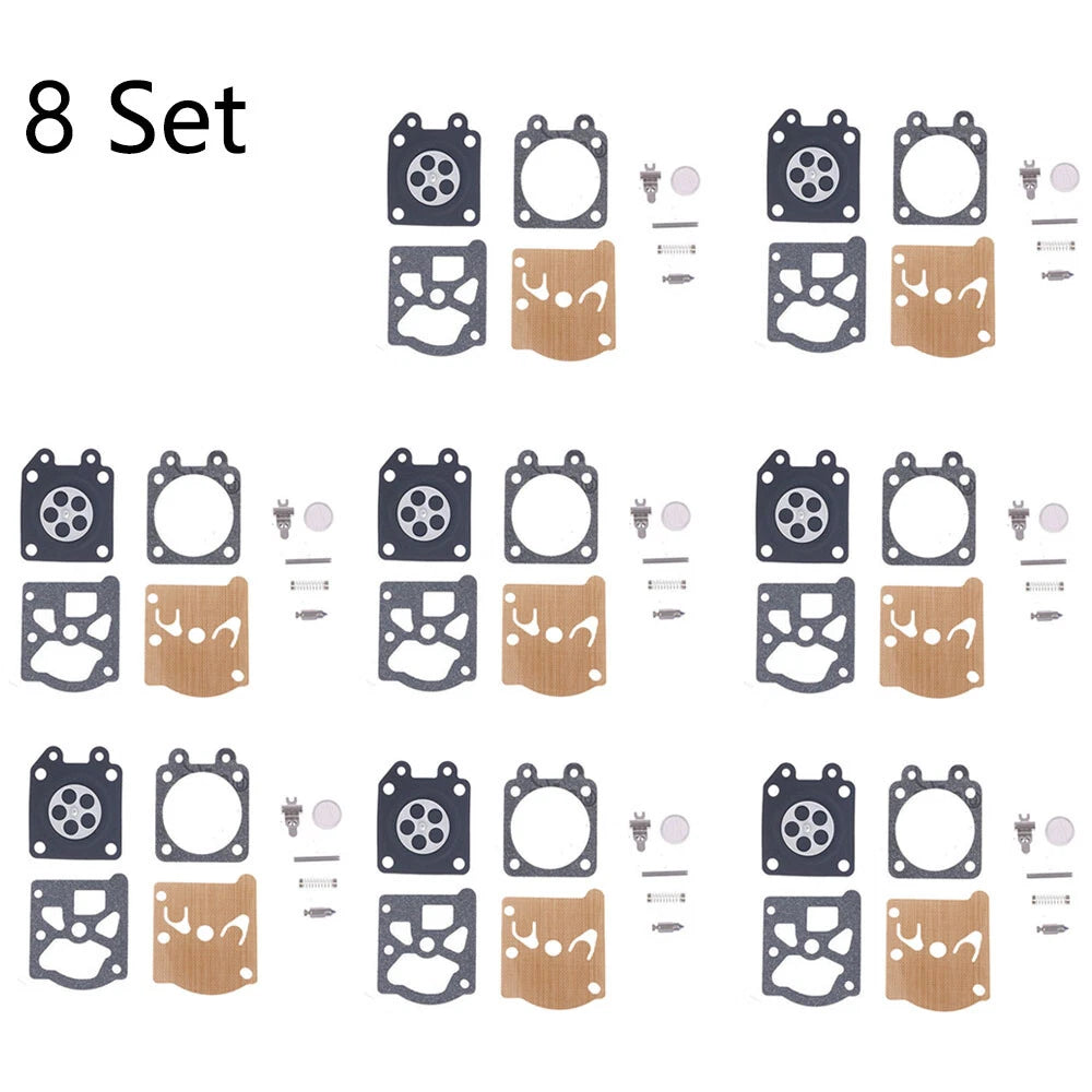 Set of 8 Carburetor Gasket Repair Kit for Chainsaw 38/45/52/58 4500 5200 5800
